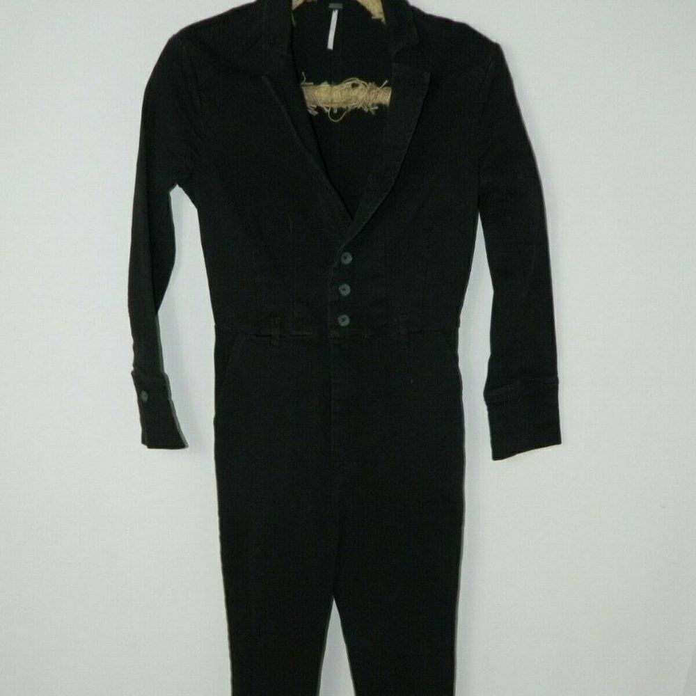 Free People Coverall Black Mechanic Size 0‎